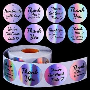 Thank You Stickers - Holographic Color